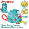 TOTAL 3MX16MM MEASURING TAPE METRIC ONLY - TMT126031M