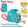 TOTAL 5MX19MM MEASURING TAPE METRIC ONLY - TMT126051M