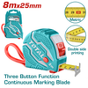 TOTAL 8MX25MM MEASURING TAPE METRIC ONLY - TMT126081M