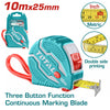 TOTAL 10MX25MM MEASURING TAPE METRIC ONLY - TMT126101M