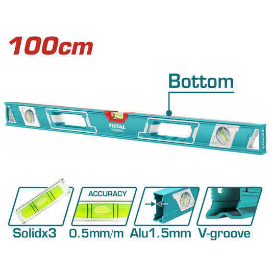 TOTAL 100CM SPIRIT LEVEL DOUBL SIDED