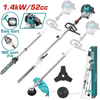 TOTAL Garden Hedge Trimmer Petrol Multi Tool 52cc (KIT) – TMT55211