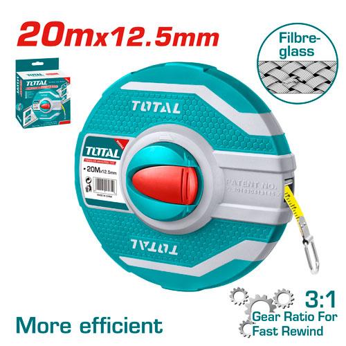 Total Measuring Tape Reel  20Mx12.5 Fibre - TMTF12206