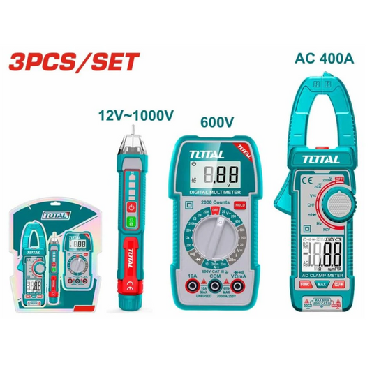 TOTAL Elect Digi Meter+Clamp Meter+Volt Meter+Batt – TOS23068