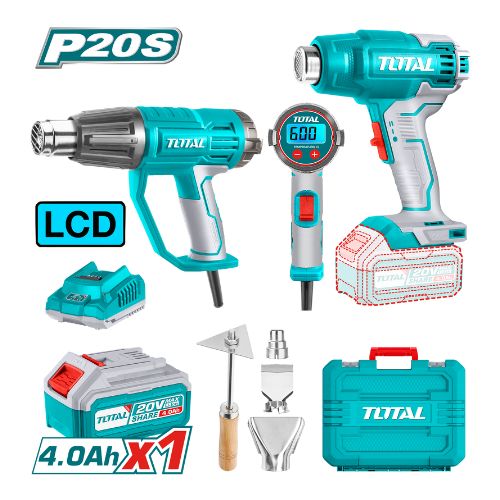 TOTAL 20V+220V COMBO 2PC HeatGun - TOSLI240201 - PROMO (SP)