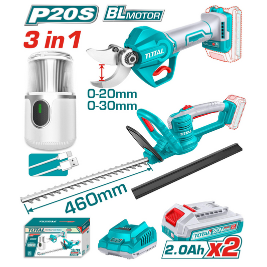 TOTAL 20V COMBO 3PC Shear+H/Trim+Coffee/GR+2AH- TOSLI240688-PROMO (SP)