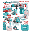 TOTAL 20V COMBO 3PC Drill 86nm+Grinder 115+R/Hammer 28mm – TOSLI251195