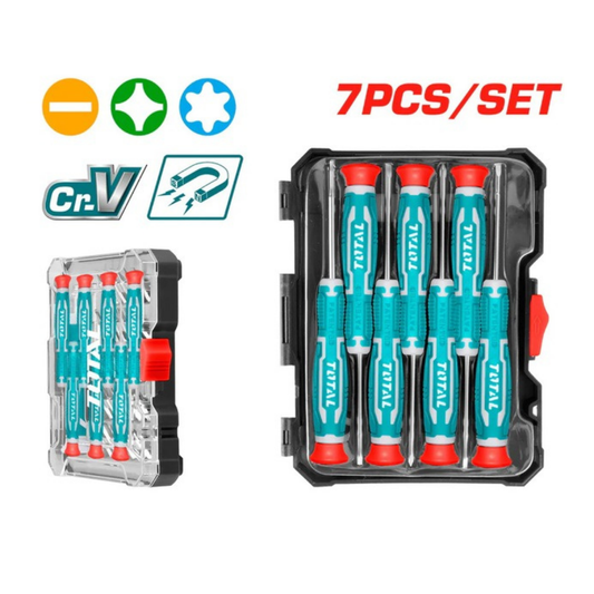 TOTAL 7 PCS PRECISION SCREWDRIVER SET
