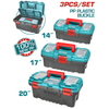TOTAL Toolbox Set Plastc 3Pc (14’X17’X20′) – TPBXK0031