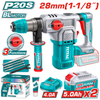TOTAL 20V Rotary Hammer 28mm 2X5AH+Charger+Acc (KIT)-TRHLI202862