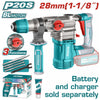 TOTAL 20V Rotary hammer 28mm SOLO - TRHLI20288