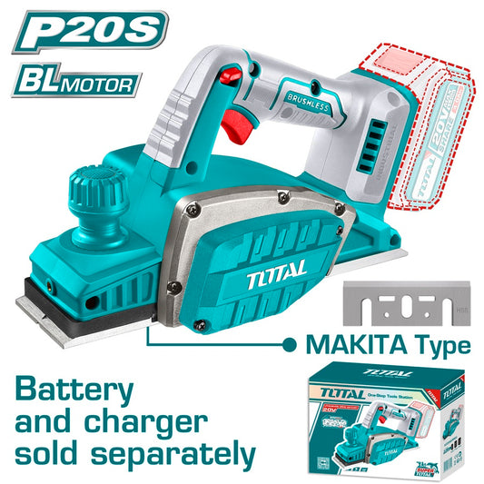 TOTAL 20V Planer 82x2mm -  SOLO -  TRLI20401