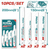 TOTAL Reciprocating saw blades set 10pcs - TRSB1001