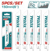Total Reciprocating Saw Blade 150mm 18TPI 5Pc Metal – TRSB922EF
