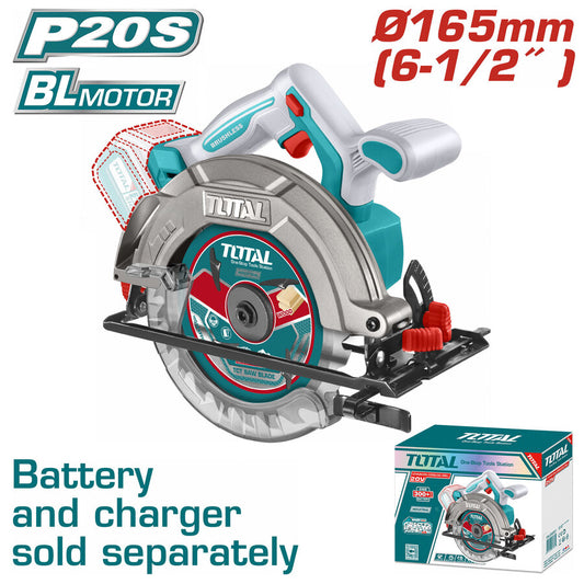 LI-ION CORDLESS CIRCULAR SAW 165MM TOTAL SOLO