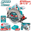 TOTAL 20V Circular Saw 165MM +1X4AH+Charger (KIT) – TSLI16523