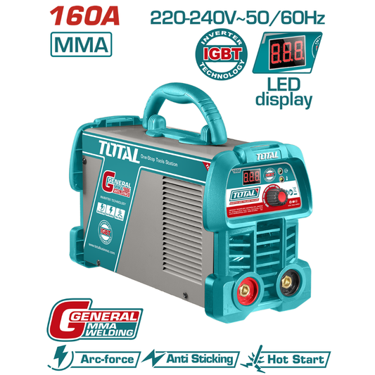 TOTAL 220V Welder Inverter 160Amp 45% Duty Cycle – TW216059