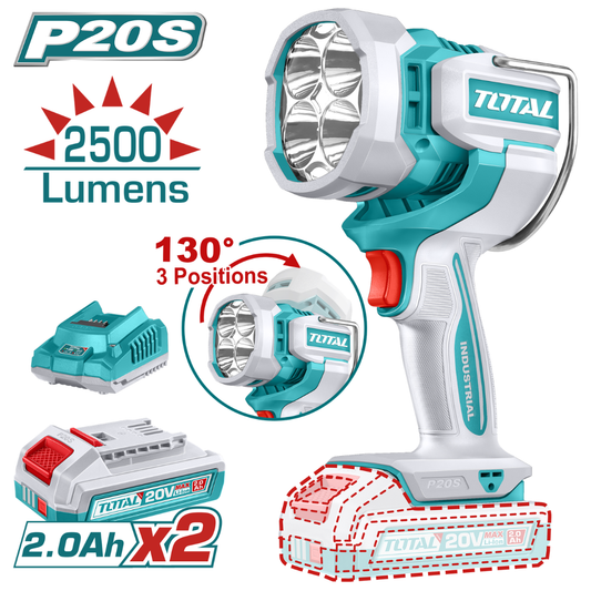 TOTAL 20V Work Lamp 2X2AH+Charger (KIT) – TWLI20887