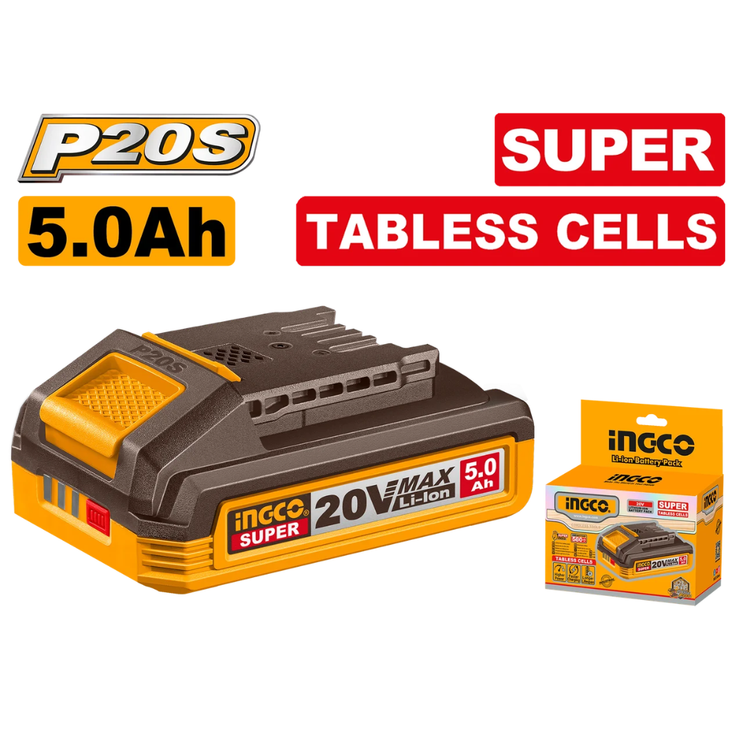 Ingco 5Ah Tabless Battery 20V P20S - FBLI2125