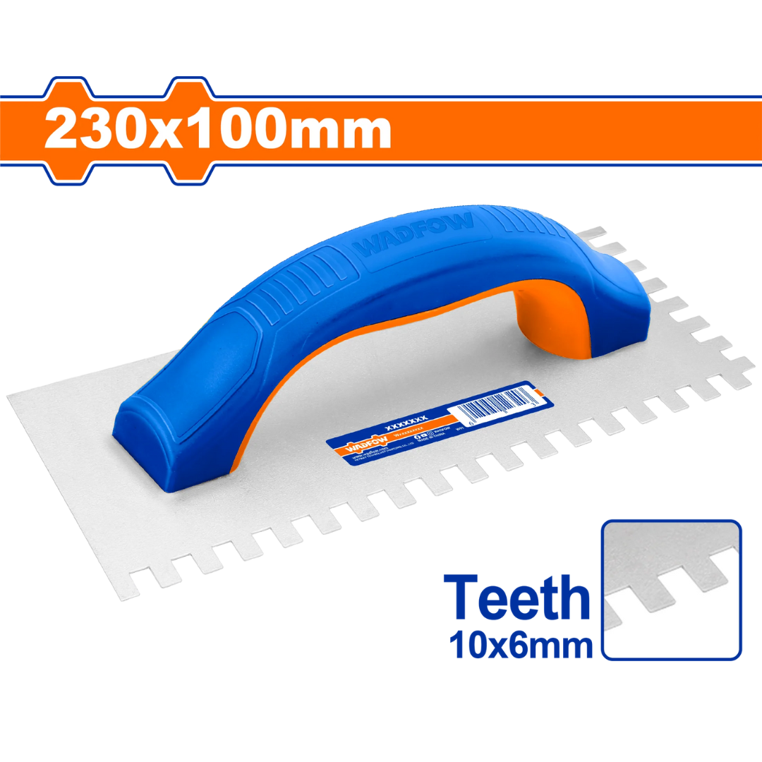 Wadfow Plastering trowel with teeth Size: 230 x 100 mm