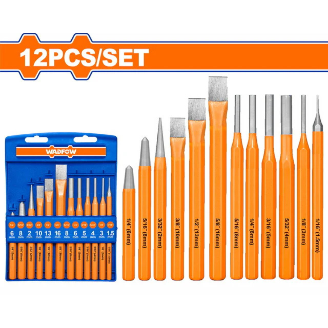 Wadfow Piece Cold chisel and punch set 12pc