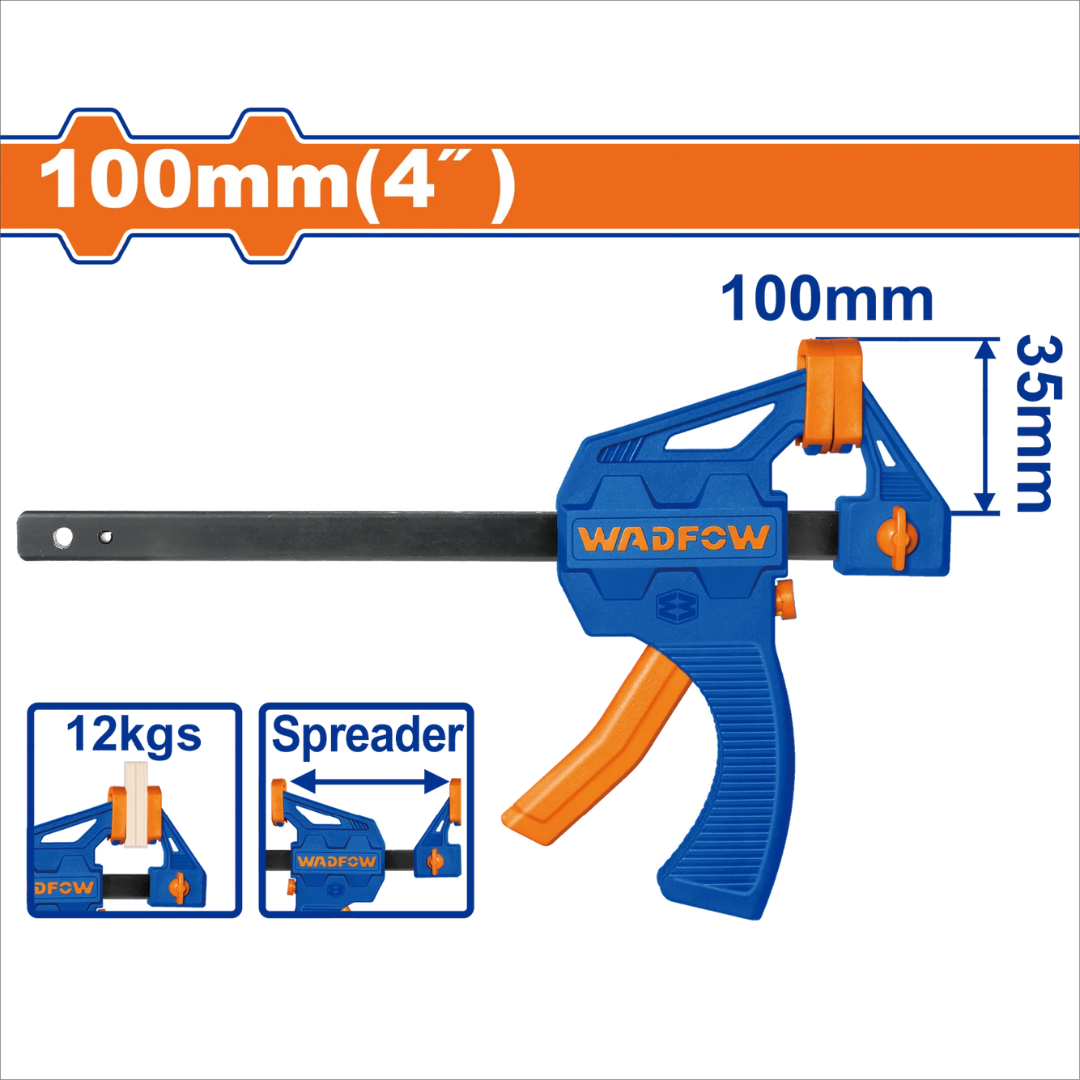 Wadfow Quick bar clamp Size: 4"