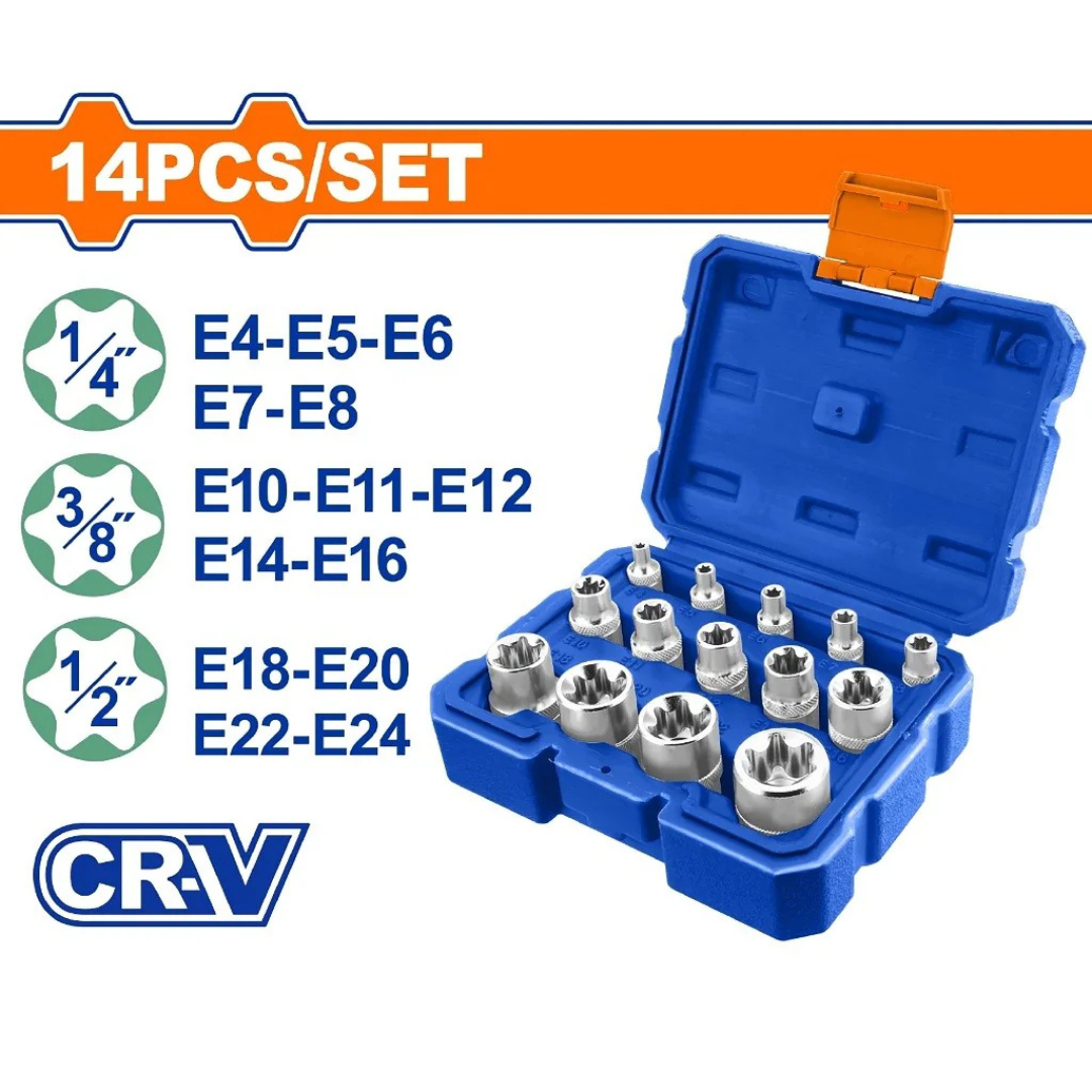 Wadfow 14 Piece e-Type socket  set