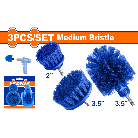 Wadfow 3 Piece Medium bristle  brush set