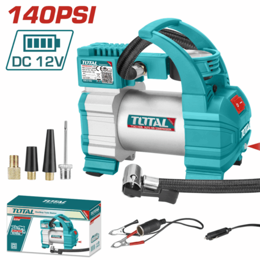 TOTAL Air Compressor12V10Amp+ Accessories – TTAC1406