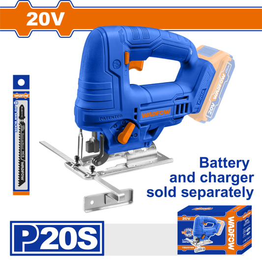 Wadfow Lithium-Ion cordless jig saw 20V