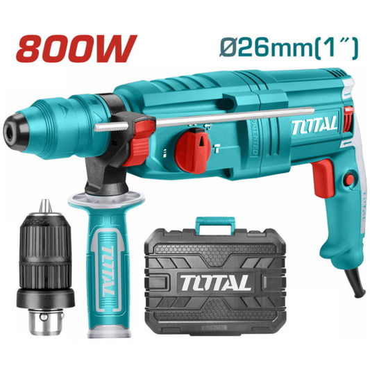 Total Tools ROTARY HAMMER – 800W  QCHANGE (TH308268-2)