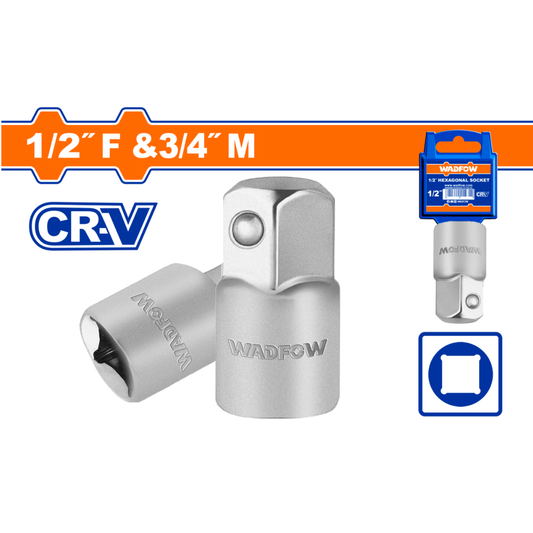 Wadfow Socket adapter 1/2" (F) x 3/4" (M) - WSC9212