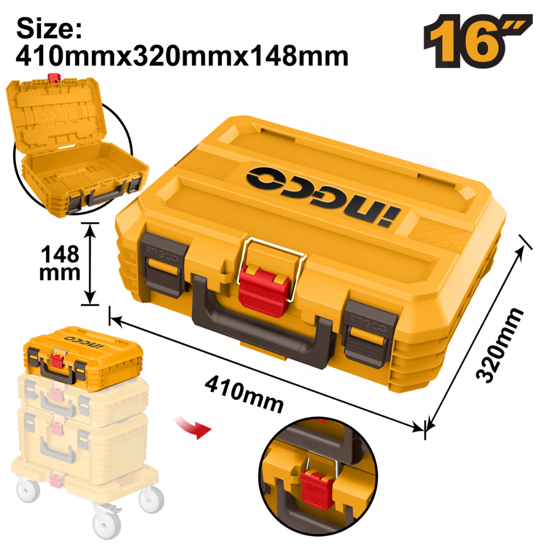Ingco Stackable Tool Box 16" - PBXS101