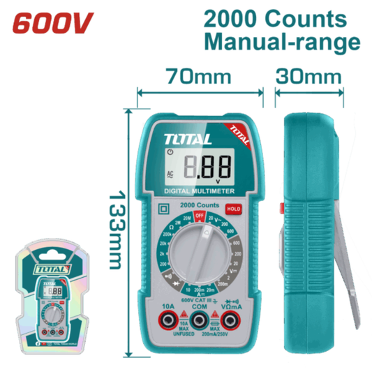 Total Elect Multimeter Digital 2000C/600V – TMT5360011
