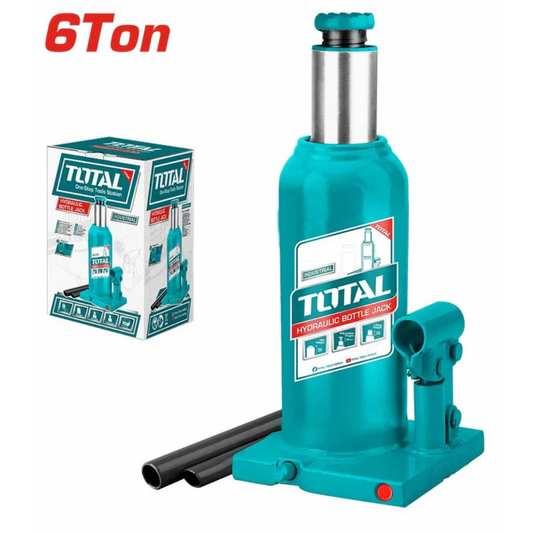 TOTAL 6 TON BOTTLE JACK WITH SAFETY VALVE