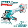 TOTAL 20V ANGLE GRINDER 115MM (1000W) SOLO - TAGLI27153