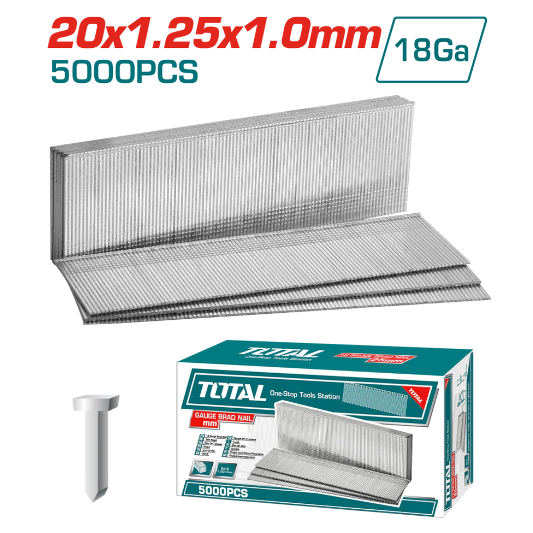 Total 18 Gauge Brad Nail 20mm – Wheelquip Tools