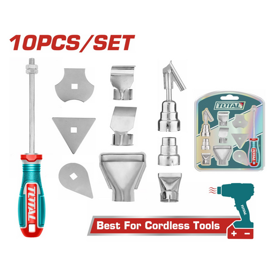 TOTAL HEAT GUN ACCESSORIES 10PC SET TBA1011