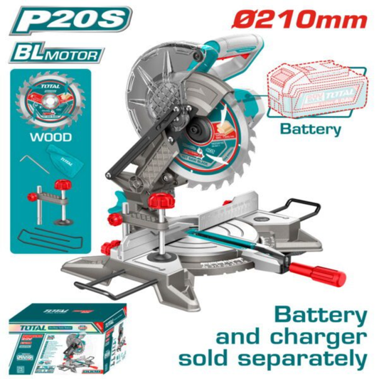 TOTAL 20V Mitre Saw 210mm+Blade SOLO – TMSLI2021