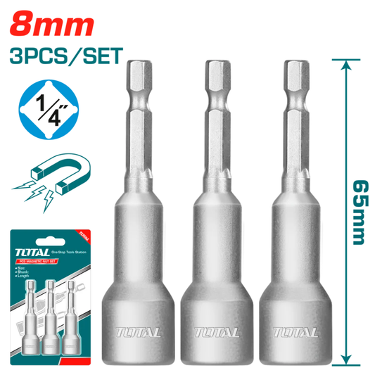 Total 3 Pcs Magnetic Nut Set