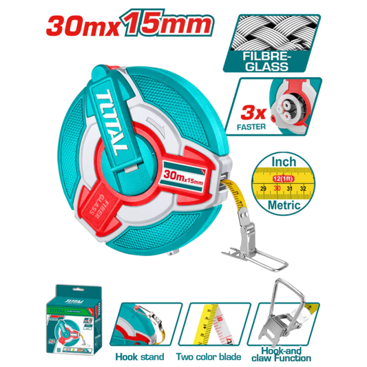 Total Measure Tape Reel 30mx15mm Fibre – TMF18306
