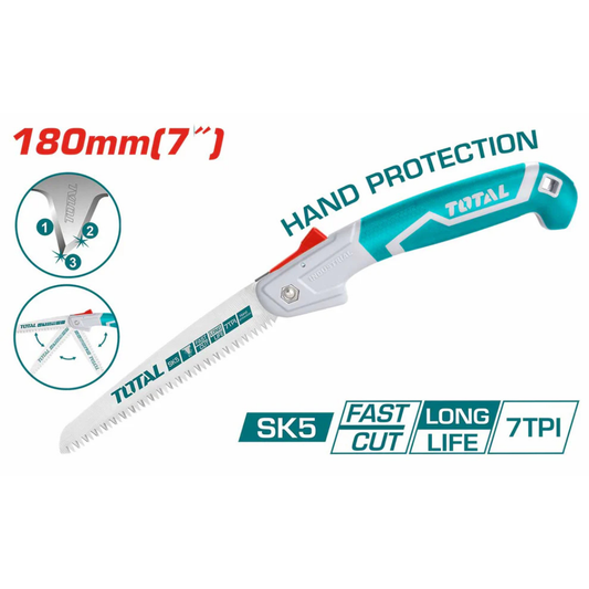 TOTAL 180MM/7" FOLDING WOOD SAW 7TPI
