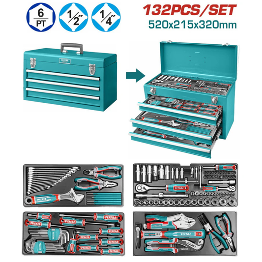 TOTAL Toolbox / Chest Set 132PC