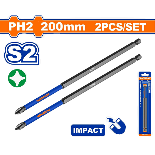 Wadfow Impact screwdriver bits 200mm