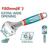 TOTAL 150MM/6" ADJUSTABLE WRENCH RUBBER HANDLE - THT101066