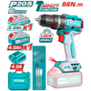 TOTAL 20V Drill Impact 13mm 86Nm B/L 2x2AH+Charger - TIDLI20868