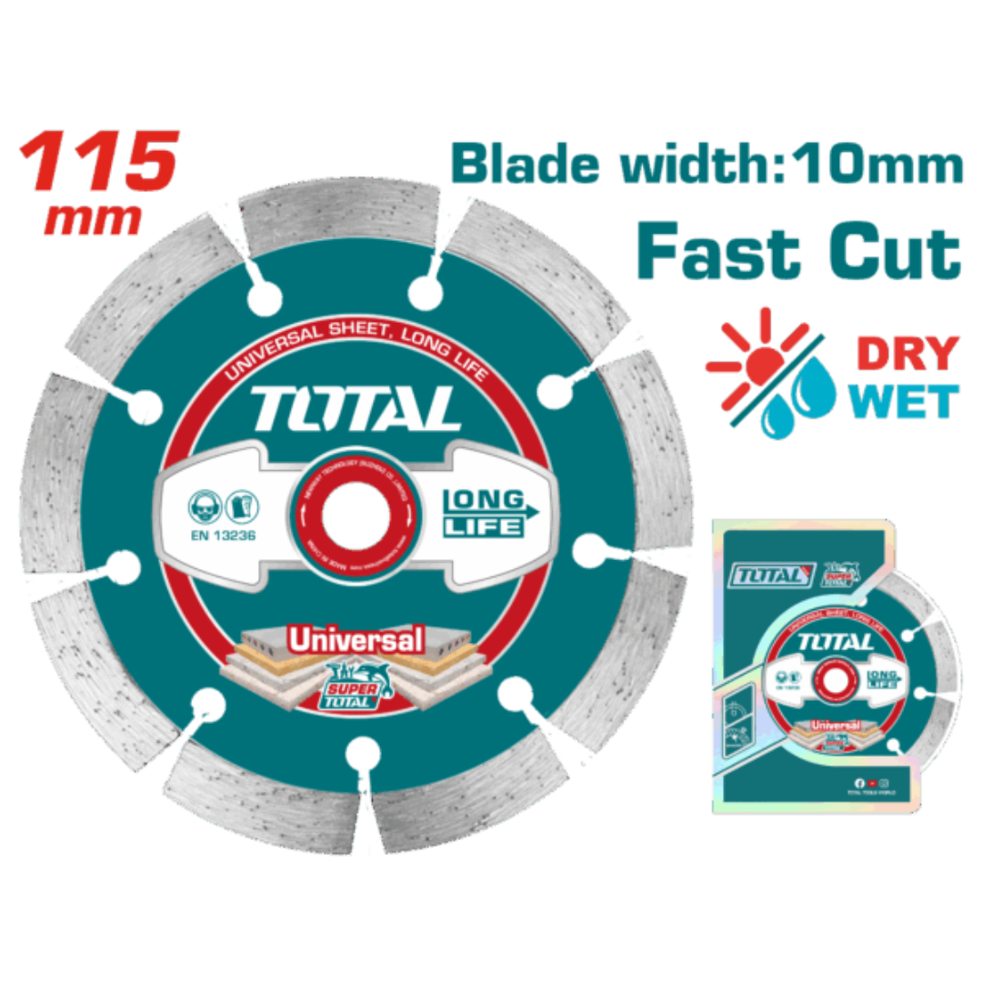 Total Abrasive Diamond Blade 115mm Seg – TAC2111153