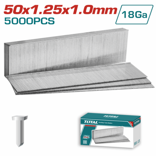 Total Air Brad Nail 50×1.25×1.0mm/5000Pc – TAC918501