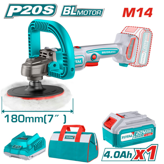 TOTAL 20V Polisher KIT 4AH