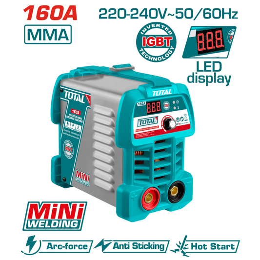 Total Tools Inverter MMA welding machine 160Amp - TW216049